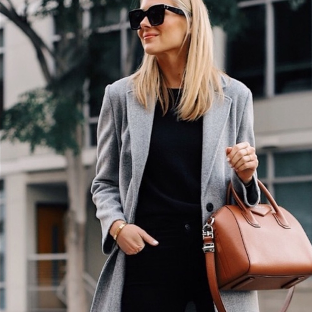 SOLD Zara NWOT on trend gray soft trench coat sz S
